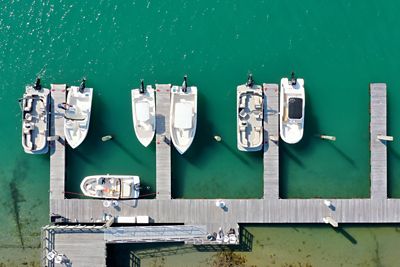 docked boats
