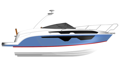Whale Blue Hull Sides (White Bottom)