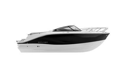 White bottom w/ black hull