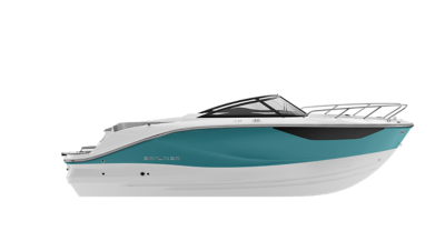 White bottom w/ kingfisher blue hull