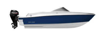 Blue Hull Sides (White Bottom)