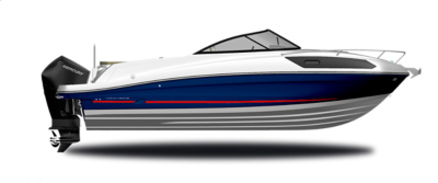 Blue Hull Sides (White Bottom)