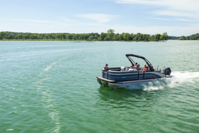 Harris Pontoon Boats Solstice 250 SLDH running.