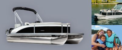 Sporty Salvage Pontoon Boats With Accessories For Leisure 