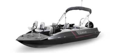 Lowe Deck Boat SD224 with Gray Exterior and Blue Accents