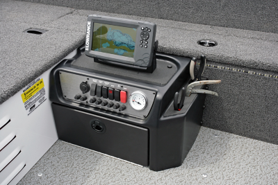1650 Angler Tiller Command Console with Integrated Tool Holder