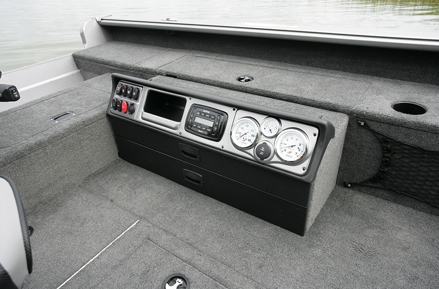 1875-2075 Pro Guide Command Console with Electronics Mounting Shelf in Stored Position