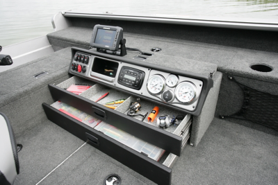 1875-2075 Pro Guide Command Console with Storage Drawers Open