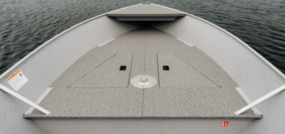 Bow Casting Platform w/Seat & Pedestal - Gray