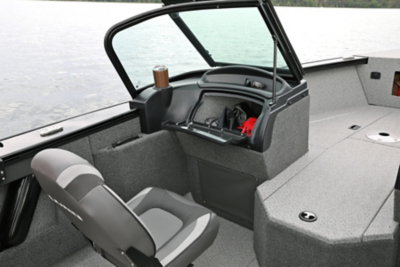 Fisherman Port Console with Glovebox Storage Compartment Open