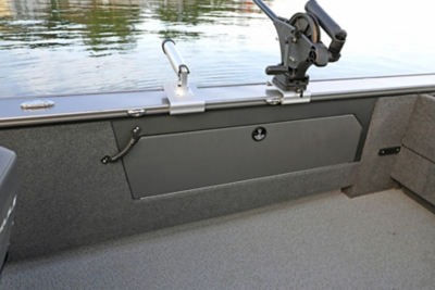 Fisherman Starboard Storage Compartment Closed (Shown with Optional Lockable Doors)