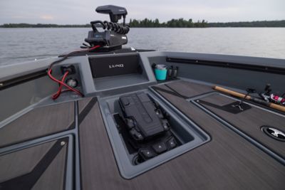 Lund Boat's Impact GL 185 bow foot controls