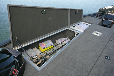 Pro-V Musky Bow Deck Port Storage Compartments with Optional Rod Storage