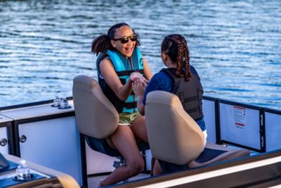LF 194 Pontoon Fish Seats In Use 