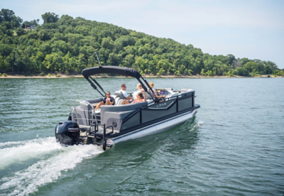 RS 270 Extended Walk Thru Pontoon Boat