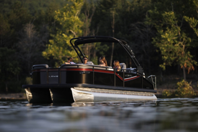 Comfortably get on and off the bow of your pontoon boat with our two-step  beach ladder