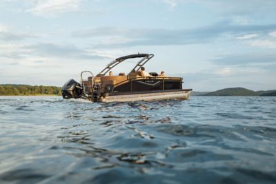 Two man pontoon boat, fully loaded