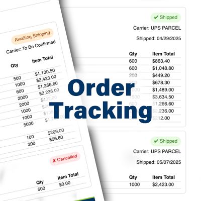 example image of improved order tracking capabilities 