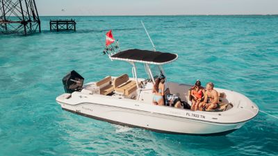 People on a boat in the water